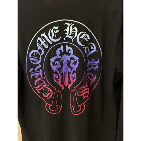 Chrome Hearts Black Long Sleeve Shirt With Pocket & Colorful Graphics - Picture 12 of 15